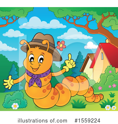 Royalty-Free (RF) Caterpillar Clipart Illustration by visekart - Stock Sample #1559224
