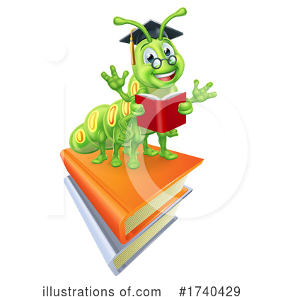 Book Worm Clipart #1740429 by AtStockIllustration