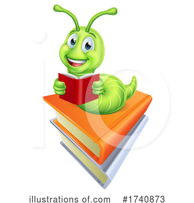 Book Worm Clipart #1740873 by AtStockIllustration