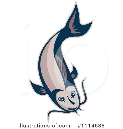 Royalty-Free (RF) Catfish Clipart Illustration by patrimonio - Stock Sample #1114688
