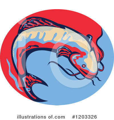 Royalty-Free (RF) Catfish Clipart Illustration by patrimonio - Stock Sample #1203326