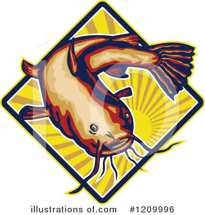 Royalty-Free (RF) Catfish Clipart Illustration by patrimonio - Stock Sample #1209996
