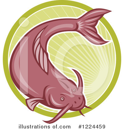Royalty-Free (RF) Catfish Clipart Illustration by patrimonio - Stock Sample #1224459