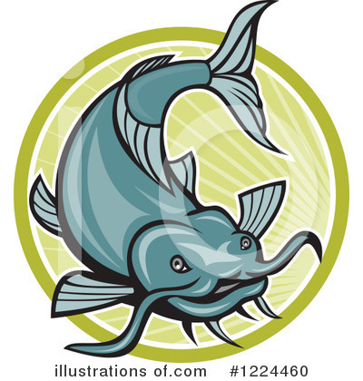 Royalty-Free (RF) Catfish Clipart Illustration by patrimonio - Stock Sample #1224460