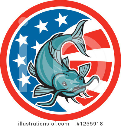 Royalty-Free (RF) Catfish Clipart Illustration by patrimonio - Stock Sample #1255918