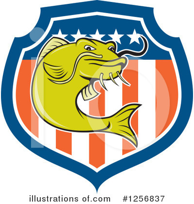 Royalty-Free (RF) Catfish Clipart Illustration by patrimonio - Stock Sample #1256837