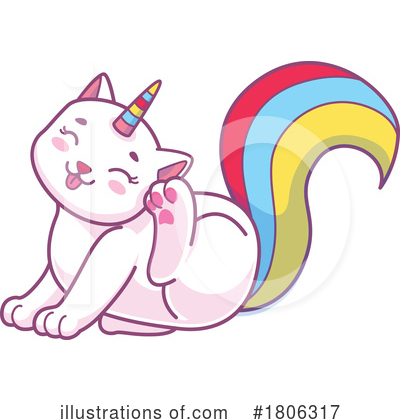 Royalty-Free (RF) Caticorn Clipart Illustration by Vector Tradition SM - Stock Sample #1806317