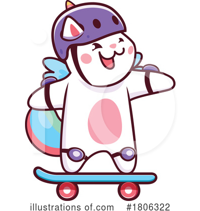 Skateboard Clipart #1806322 by Vector Tradition SM