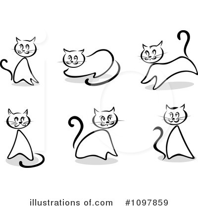 Royalty-Free (RF) Cats Clipart Illustration by Vector Tradition SM - Stock Sample #1097859