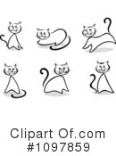 Cats Clipart #1097859 by Vector Tradition SM