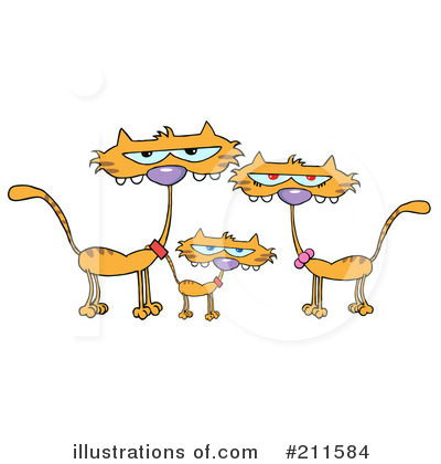 Royalty-Free (RF) Cats Clipart Illustration by Hit Toon - Stock Sample #211584