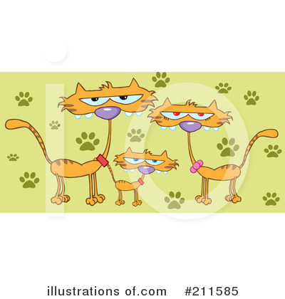 Royalty-Free (RF) Cats Clipart Illustration by Hit Toon - Stock Sample #211585