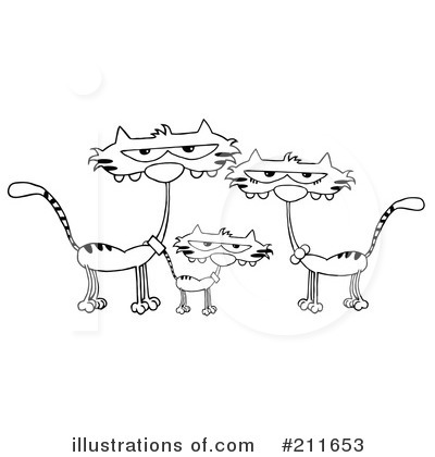Royalty-Free (RF) Cats Clipart Illustration by Hit Toon - Stock Sample #211653