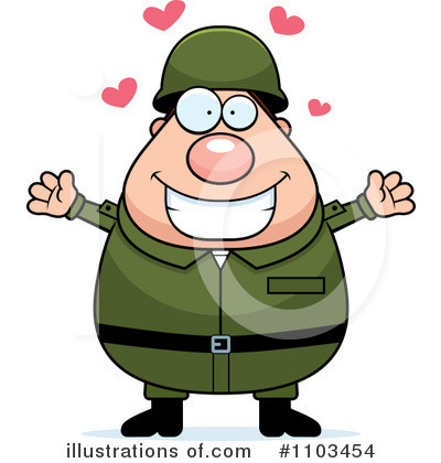 Royalty-Free (RF) Caucasian Male Soldier Clipart Illustration by Cory Thoman - Stock Sample #1103454