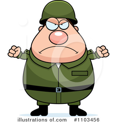 Royalty-Free (RF) Caucasian Male Soldier Clipart Illustration by Cory Thoman - Stock Sample #1103456