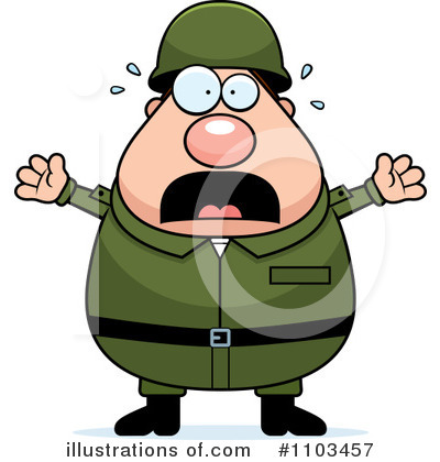 Royalty-Free (RF) Caucasian Male Soldier Clipart Illustration by Cory Thoman - Stock Sample #1103457