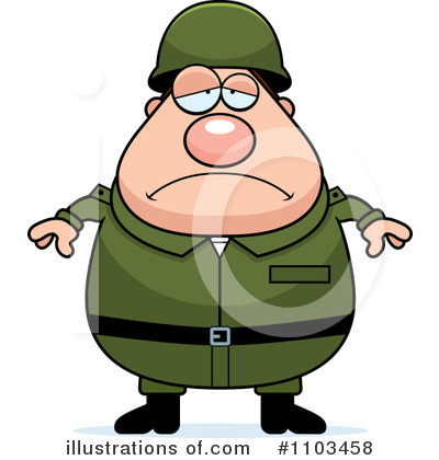 Royalty-Free (RF) Caucasian Male Soldier Clipart Illustration by Cory Thoman - Stock Sample #1103458