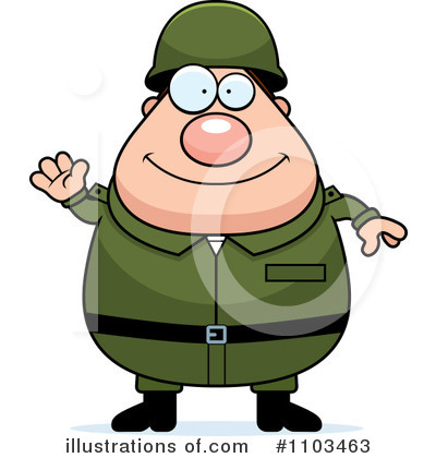 Royalty-Free (RF) Caucasian Male Soldier Clipart Illustration by Cory Thoman - Stock Sample #1103463