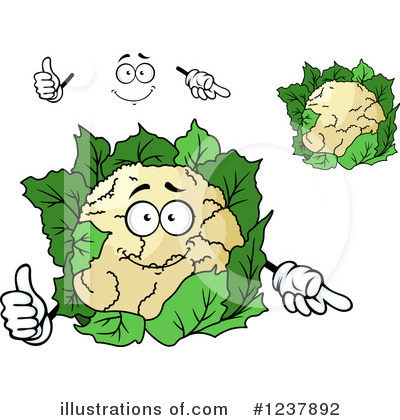 Royalty-Free (RF) Cauliflower Clipart Illustration by Vector Tradition SM - Stock Sample #1237892