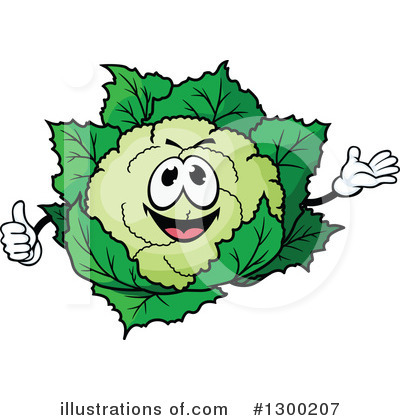 Royalty-Free (RF) Cauliflower Clipart Illustration by Vector Tradition SM - Stock Sample #1300207