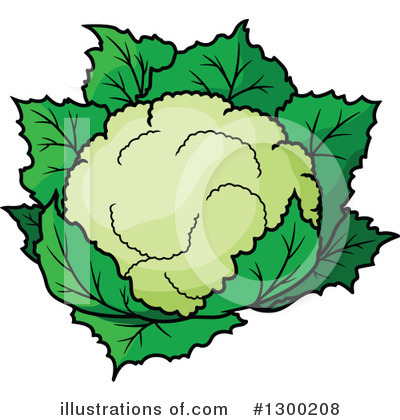 Royalty-Free (RF) Cauliflower Clipart Illustration by Vector Tradition SM - Stock Sample #1300208