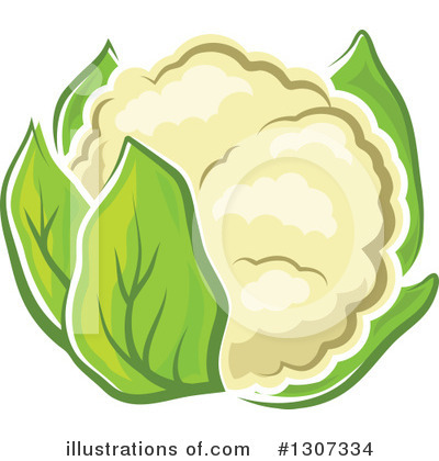Royalty-Free (RF) Cauliflower Clipart Illustration by Vector Tradition SM - Stock Sample #1307334
