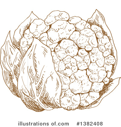 Royalty-Free (RF) Cauliflower Clipart Illustration by Vector Tradition SM - Stock Sample #1382408