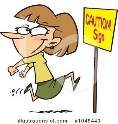 Royalty-Free (RF) Caution Clipart Illustration by toonaday - Stock Sample #1046440