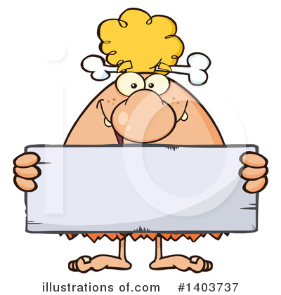 Royalty-Free (RF) Cave Woman Clipart Illustration by Hit Toon - Stock Sample #1403737