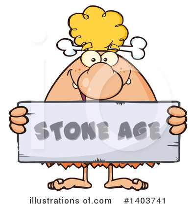 Royalty-Free (RF) Cave Woman Clipart Illustration by Hit Toon - Stock Sample #1403741
