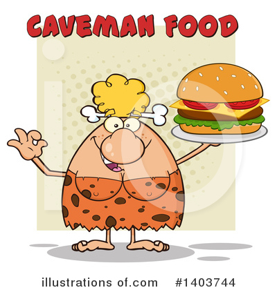 Royalty-Free (RF) Cave Woman Clipart Illustration by Hit Toon - Stock Sample #1403744