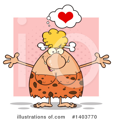 Royalty-Free (RF) Cave Woman Clipart Illustration by Hit Toon - Stock Sample #1403770