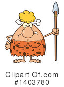 Cave Woman Clipart #1403780 by Hit Toon