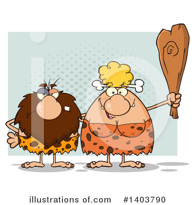 Royalty-Free (RF) Cave Woman Clipart Illustration by Hit Toon - Stock Sample #1403790