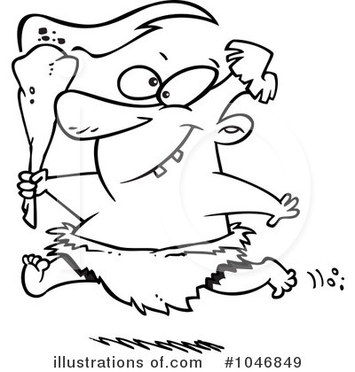 Royalty-Free (RF) Caveman Clipart Illustration by toonaday - Stock Sample #1046849