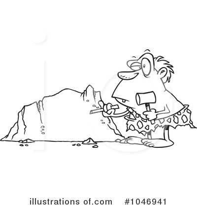 Royalty-Free (RF) Caveman Clipart Illustration by toonaday - Stock Sample #1046941