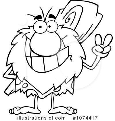 Royalty-Free (RF) Caveman Clipart Illustration by Hit Toon - Stock Sample #1074417