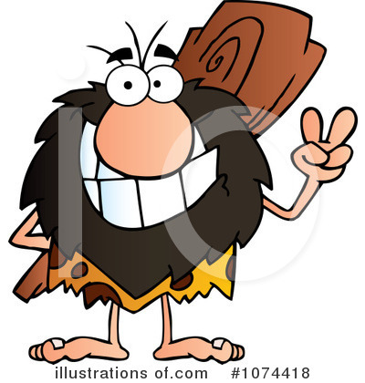 Royalty-Free (RF) Caveman Clipart Illustration by Hit Toon - Stock Sample #1074418