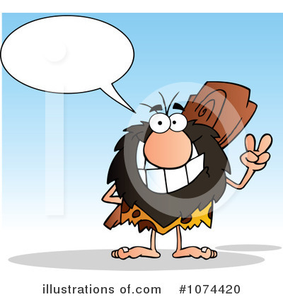 Royalty-Free (RF) Caveman Clipart Illustration by Hit Toon - Stock Sample #1074420