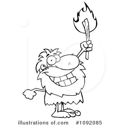 Royalty-Free (RF) Caveman Clipart Illustration by Hit Toon - Stock Sample #1092085