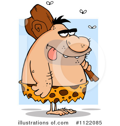 Royalty-Free (RF) Caveman Clipart Illustration by Hit Toon - Stock Sample #1122085