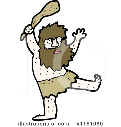 Royalty-Free (RF) Caveman Clipart Illustration by lineartestpilot - Stock Sample #1181060