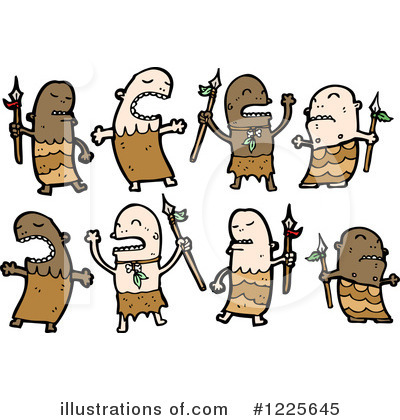 Royalty-Free (RF) Caveman Clipart Illustration by lineartestpilot - Stock Sample #1225645