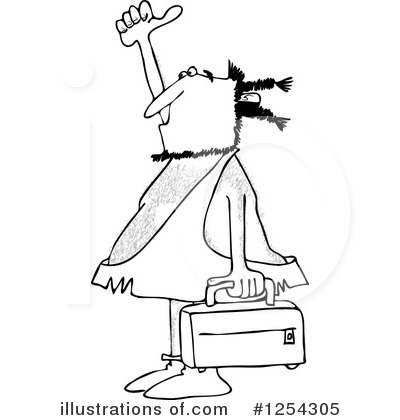 Royalty-Free (RF) Caveman Clipart Illustration by djart - Stock Sample #1254305