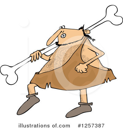 Royalty-Free (RF) Caveman Clipart Illustration by djart - Stock Sample #1257387