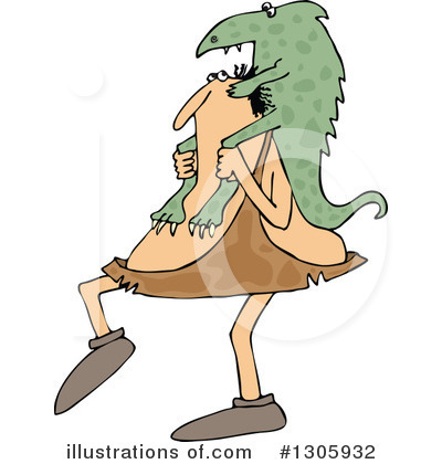 Royalty-Free (RF) Caveman Clipart Illustration by djart - Stock Sample #1305932