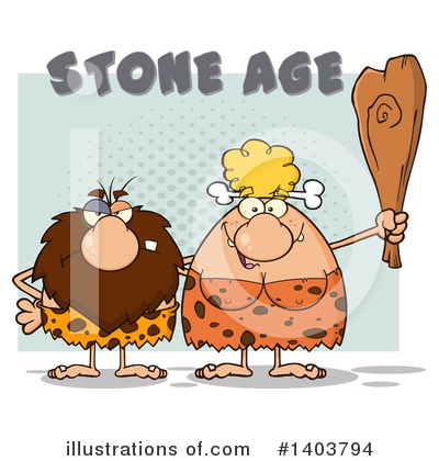 Royalty-Free (RF) Caveman Clipart Illustration by Hit Toon - Stock Sample #1403794