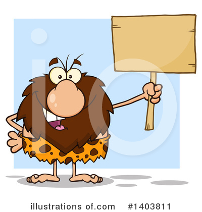 Royalty-Free (RF) Caveman Clipart Illustration by Hit Toon - Stock Sample #1403811