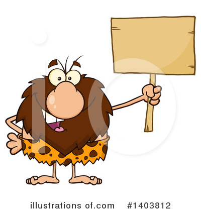Royalty-Free (RF) Caveman Clipart Illustration by Hit Toon - Stock Sample #1403812