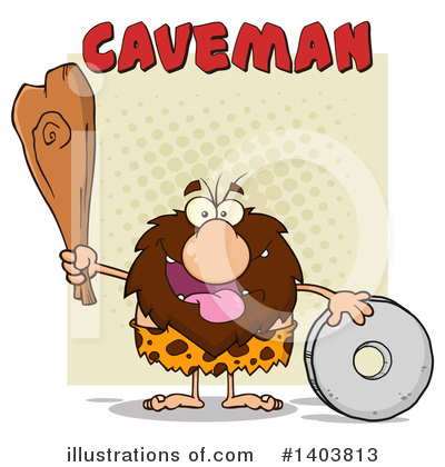 Royalty-Free (RF) Caveman Clipart Illustration by Hit Toon - Stock Sample #1403813